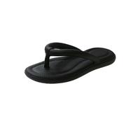 JGDSDMJG flip flops women Summer Eva Flip-flops Outdoor Folded Toe Separator Beach Sandals-herringbone Simple Thin Bottom 02-black-36-37 (this Model Is One Size Smaller)