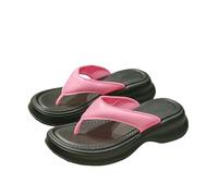 JGDSDMJG flip flops women Summer Flip-flops For With A Thick Sole The Outside Area At Home, Non-slip Sandals-rose Red-38-39 (normal Code)