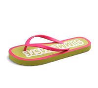 JGDSDMJG flip flops women Summer Internet Promi-flip-flops For With A Flat Floor Outdoor Clothing On The Beach Fashionable Flip-flops-one Circle - Fluorescent Green-s Code