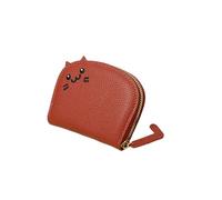 JGDSDMJG Wallet Washbears in The Form of A Cartoon Cat for Women, Several Card Compartments, Sweet Fashionable Wallets, Creative Clutch-Brick Red