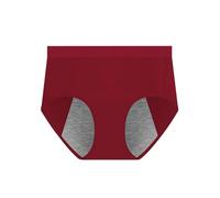 JGDSDMJG Women's Knickers Large Menstrual Pants Made Of Cotton For Women With A High Waist And Anti-side Clever Mental Trousers, Breathable Underwear-jujube Red-xl-1pc