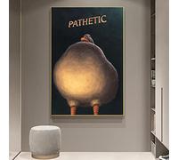 JGEHOME Judgmental Duck Funny Poster Pathetic Humor Duck Canvas Painting Wall Art Picture Print Living Room Home Decoration Gift 50x70cm Frameless