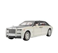 JGEPBHXWV Diecast 1:18 For Rolls Royce Phantom Scale Alloy Car Models Realistic Metal Finished Vehicle Model Collection Decor(White Black)