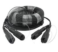 JGFDHKY 12 Core OM3 TPU Armored Patch Cord 50m60m70m80m100m120m 12C SC LC FC ST A Multimode 12 Fiber Optic Jumper Outdoor (100m LC-LC)