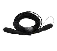 JGFDHKY 2 core OM3 TPU Armored Fiber patchcord 50m60m70m80m100m120M SC LC FC ST A Multimode 2 fibers Optical Fibre Jumper Outdoor(100m OM3 FC-FC)