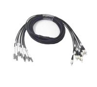 JGFDHKY 8 core OM3 TPU Armored Fiber Patch Cord 60M-120M 8C SC LC FC ST Angled Polish Multimode 8 fibers Optical Jumper Outdoor 100M80M FTTH(Grey)