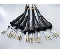 JGFDHKY Armored Patch Cord 12 Core OM3 TPU 100m 120m 150m PCD310 Drum 12C SC, LC, FC, ST, Multimode Jumper Outdoor, 6mm (OM3 120m LC-LC)