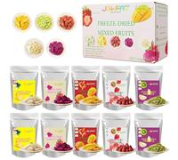 JGFWAT - Freeze-Dried Mixed Fruit | 10 Pack Single-Serve Pack | No Add Sugar | Gluten free | Vegan | Holiday Gifts | Healthy Snack | Non GMO