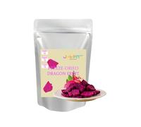 Jgfwat Freeze Dried Red Dragon Fruit, Freeze Dried Fruit Red Pitahaya, 100% Natural Raw Unsweetened Pink Pitaya Pieces, Make Smoothie Powder or Snacking, Fresh Fruit Taste(100g)