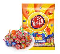 Jgfwat Mixed Fruit Lollipops | 4 Flavours Pack (Orange, Blueberry, Strawberry, Lychee) | Hard Candy on a Stick | 190g, approximately 20 pieces