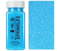 JGFWAT Sprinkles, 100g Sugar Crystals, Edible Sprinkles, Baking Cake Decorations, Ice Cream Toppings and Cookie Decorations, Wedding Birthday Party Halloween Christmas Accessories (Blue)