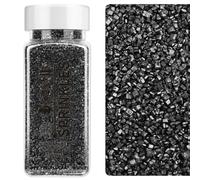 JGFWAT Sprinkles, 100g Sugar Crystals, Edible Sprinkles, Baking Cake Decorations, Ice Cream Toppings and Cookie Decorations, Wedding Birthday Party Halloween Christmas Accessories (Black)
