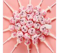 Jgfwat “Sweet Talk” White Peach Lollipops | Refreshing & Juicy, Individually Wrapped | Valentine‘s Candy Gift for Her/Him/Couple | 250g, approximately 31 pieces