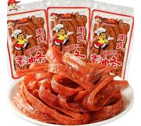 Jgfwat Wheat Gluten Snack | Instant Spicy Slices Spicy Shreds | Chinese Soybean Snack Spicy Latiao | Vegan & Protein Rich | Asian Cult Snack | Handmade Spicy Mala Latiao |148G*2Bag