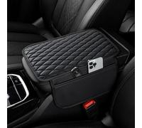 JGGQSY Car Center Console Cover,Compatible with Skoda Enyaq,Car Accessories,1-black
