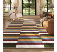 JGGXHM American Style Living Room Decoration Retro Carpet Non-slip Lounge Mat Large Area Rugs for Bedroom Study Rug Washable 60x100cm