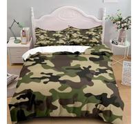 JGGXHM Bedding Set Camouflage Soldier Campus Duvet Cover Set Single Double King Twin Full Queen Cal Children Bed Linen Set(135x200cm)