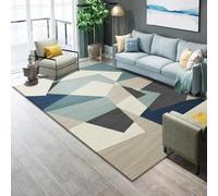 JGGXHM Black Geometry Entrance Doormat Carpet for Living Room Bedroom Non-slip Floor Mat Nordic Luxury Area Rug Home Decoration 80x120cm