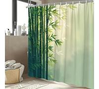 JGGXHM Elegant Bamboo Forest with Gentle Birds Waterproof Shower Curtain for Bathroom Decor Bathing Cover Washable Bath Screen 63x72in-160x183cm/WxH