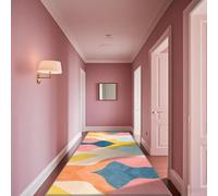 JGGXHM Entryway Rugs Indoor 2'x5'(28"x63") Modern Pink Carpet Runner Non-slip Kawaii Room Decor Cute Washable Hallway Rug Passageway Stairway Non Slip Runner Mat