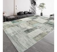 JGGXHM Modern Area Rug 4'x6'(47"x71") Light Luxury Green Geometric Large Living Room Carpet Modern Home Decoration Bedroom Rugs Non-slip Lounge Sofa Floor Mats