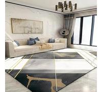 JGGXHM Modern Area Rug 4'x6'(47"x71") Luxury Modern Golden Geometric Carpet for Living Room Home Area Rugs for Bedroom Soft Non-slip Washable Sofa Floor Mats
