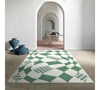 JGGXHM Rug for Kitchen Floor 4'x6'(47"x75") Art Checkerboard Carpet Minimalist Rugs Retro Luxury Living Room Decoration Carpets Comfortable Soft Washable Bedroom Rug