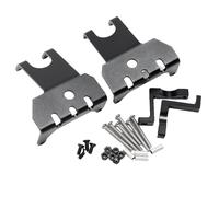 JGGZONE 2PCS Aluminum Alloy Axle Protector Chassis Armor Front & Rear Skid Plate Compatible with 90018 90048 90053 1/10 RC Crawler Car Upgrade Parts (Black)