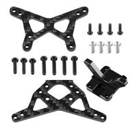 JGGZONE RC Car Aluminum Alloy&Carbon Fibre Front and Rear Shock Tower Multi-Position Front Shock Absorber Plate Wing Stay for 1/16 Losi Mini-B Buggy Upgrades Parts Accessories