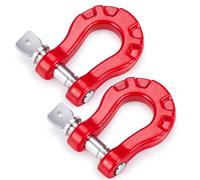 JGGZONE RC Car Trailer Buckle, 2 PCS Metal Tow Shackle Lock Catch Front Bar Rescue Lock Hook Ring Compatible with Axial SCX10 Tamiya CC01 D90 Tra-xxas 1/10 RC Crawler Car Accessory Parts