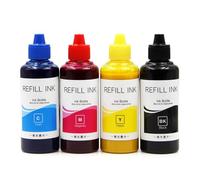 JGHFReW 100ML Pigment Refill Ink Compatible With Designjet 500 510 800 800Ps 500Ps 510ps 100 110 70 Plus K5300 K5400 K8600 Printers Fits Models 82 10 11 18 88(1SET(4Colors))