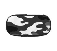 JGHHOUN Abstract Camouflage Print Pencil Case Spacious Pen Pouch Zipper High Capacity Makeup Tools Office Supplies