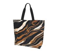 JGHHOUN Abstract Marble Stone Print Large Capacity Shoulder Bag Crossbody Handbag Daily Use Travel Commuting Shopping