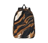 JGHHOUN Abstract Marble Stone Print Stylish Backpack Unisex Double Shoulder Bag For Travel Work Outdoor Adventures