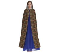 JGHHOUN African Classic Weave Print Hooded Cloak Cape For Adults Costume Accessory Carnival Cosplay Vampire Theme Party