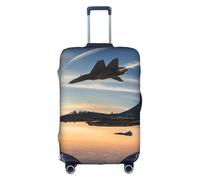 JGHHOUN Aircraft Fighter Jets Print Universal Travel Suitcase Cover Elastic Luggage Protector for Waterproof Washable