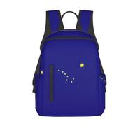 JGHHOUN Alaska State Flag Print Lightweight Backpack Travel Casual Unisex Daypack Bag Commute Office Outdoor Hiking