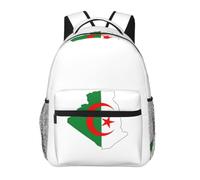 JGHHOUN Algeria Flag Map Print Versatile Leisure Lightweight Backpack For Travel Work Outdoor Use Commuting Work