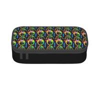 JGHHOUN Alien Planet Print Teenagers Large Storage Pencil Case Students School Travel Essential Stationery