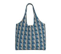 JGHHOUN Alpaca Llama Print Extra-Large Canvas Tote Bag Unisex Lightweight Eco-Friendly Shopping Daily Use Gym