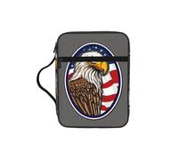 JGHHOUN American Bald Eagle Print Versatile Bible Storage Bag Scripture Organizer Christian Gift Church Accessory