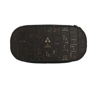 JGHHOUN Ancient Egyptian Hieroglyph Print Pencil Case Spacious Pen Pouch Zipper High Capacity Makeup Tools Office Supplies