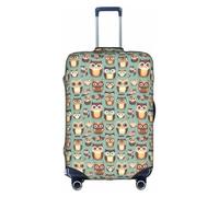 JGHHOUN Animal Cartoon Owls Cute Print Universal Travel Suitcase Cover Elastic Luggage Protector for Waterproof Washable