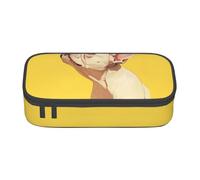 JGHHOUN Animal Dog French Bulldog Print Teenagers Large Storage Pencil Case Students School Travel Essential Stationery