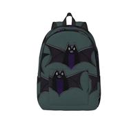 JGHHOUN Bat Pattern Print Stylish Backpack Unisex Double Shoulder Bag For Travel Work Outdoor Adventures