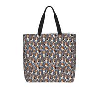 JGHHOUN Beagle Patterns Print Large Capacity Bag Shoulder Tote Lightweight Shopping Everyday Travel Beach Work