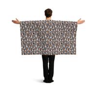 JGHHOUN Beagle Patterns Print Patriotic Flag With Sleeves Cape Themed Costume Accessory Celebration Sport Games
