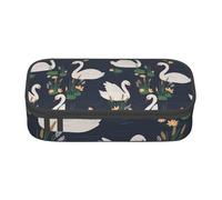 JGHHOUN Beautiful White Swans On The Lake Print Teenagers Large Storage Pencil Case Students School Travel Essential Stationery