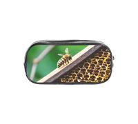 JGHHOUN Bee Flying Print Transparent Stationery Organizer Clear Pencil Case Office Pencil Pouch Supplies