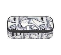 JGHHOUN Black and White Paint Mixed Print Teenagers Large Storage Pencil Case Students School Travel Essential Stationery